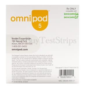 Omnipod 5 - 5 Pack: Retail Version: NRC: 08508-3000-21 (Check For Recall)